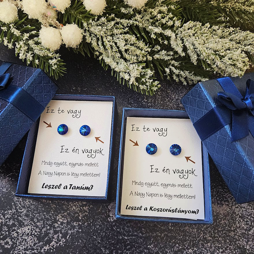 koszorúslány felkérő | koszorúslány ajándék | koszorúslány meghívó | kislány felkérő | tanúfelkérő | tanúfelkérő ajándék esküvőre | ékszeres ajándék | fülbevalós ajándék esküvőre